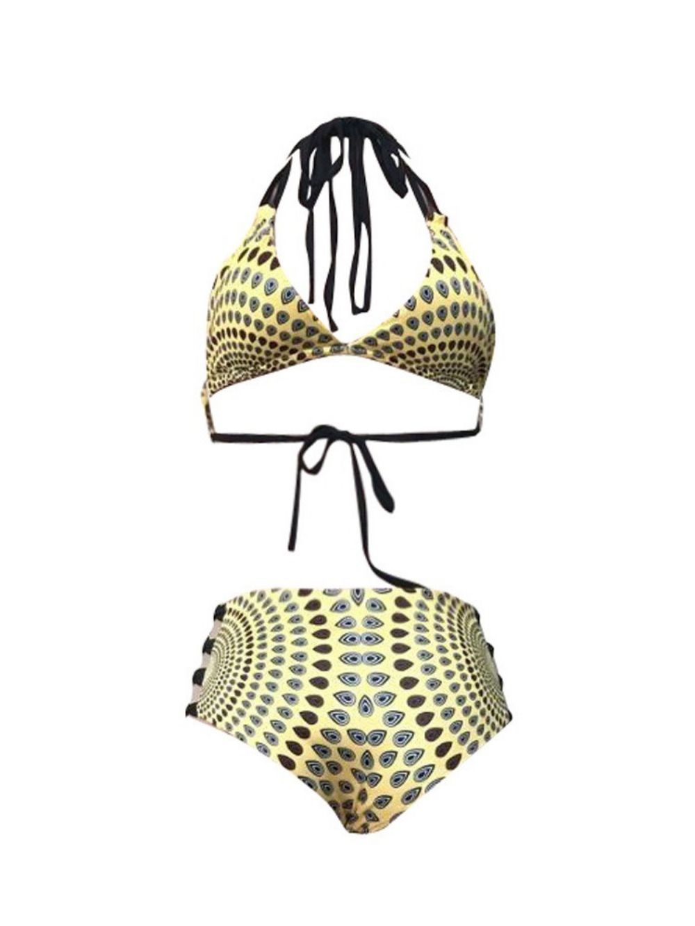 Conjunto Geométrico Tankini Moda Praia