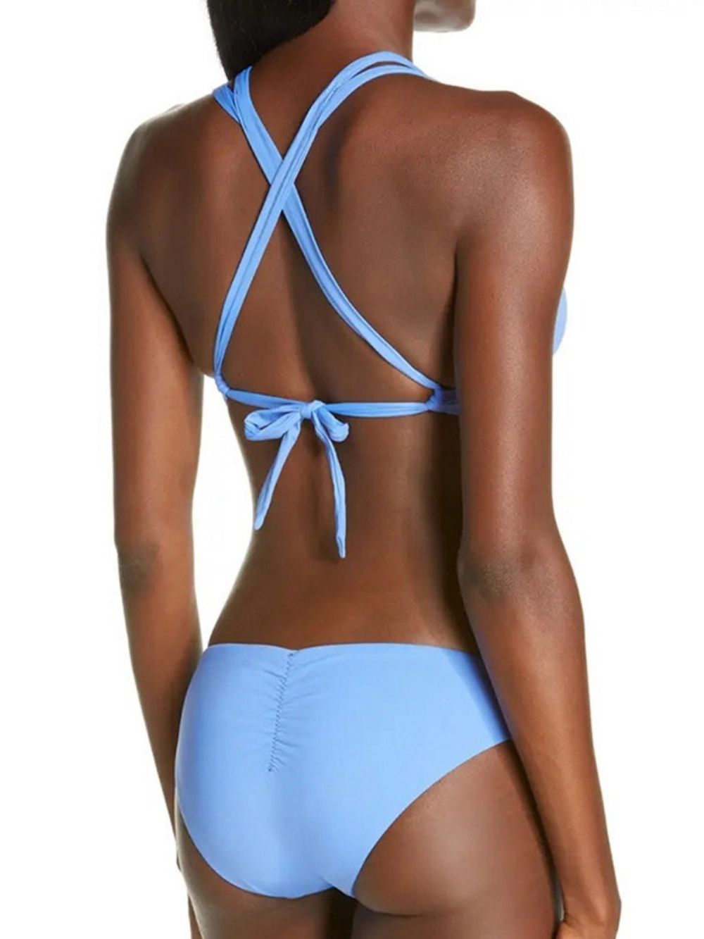 Conjunto De Sunga Simples Sky Blue Sexy Tankini