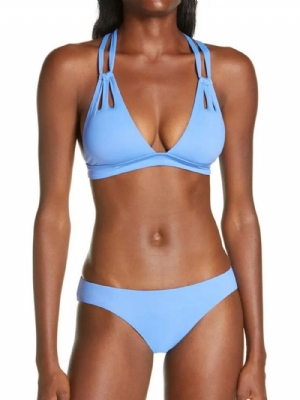 Conjunto De Sunga Simples Sky Blue Sexy Tankini