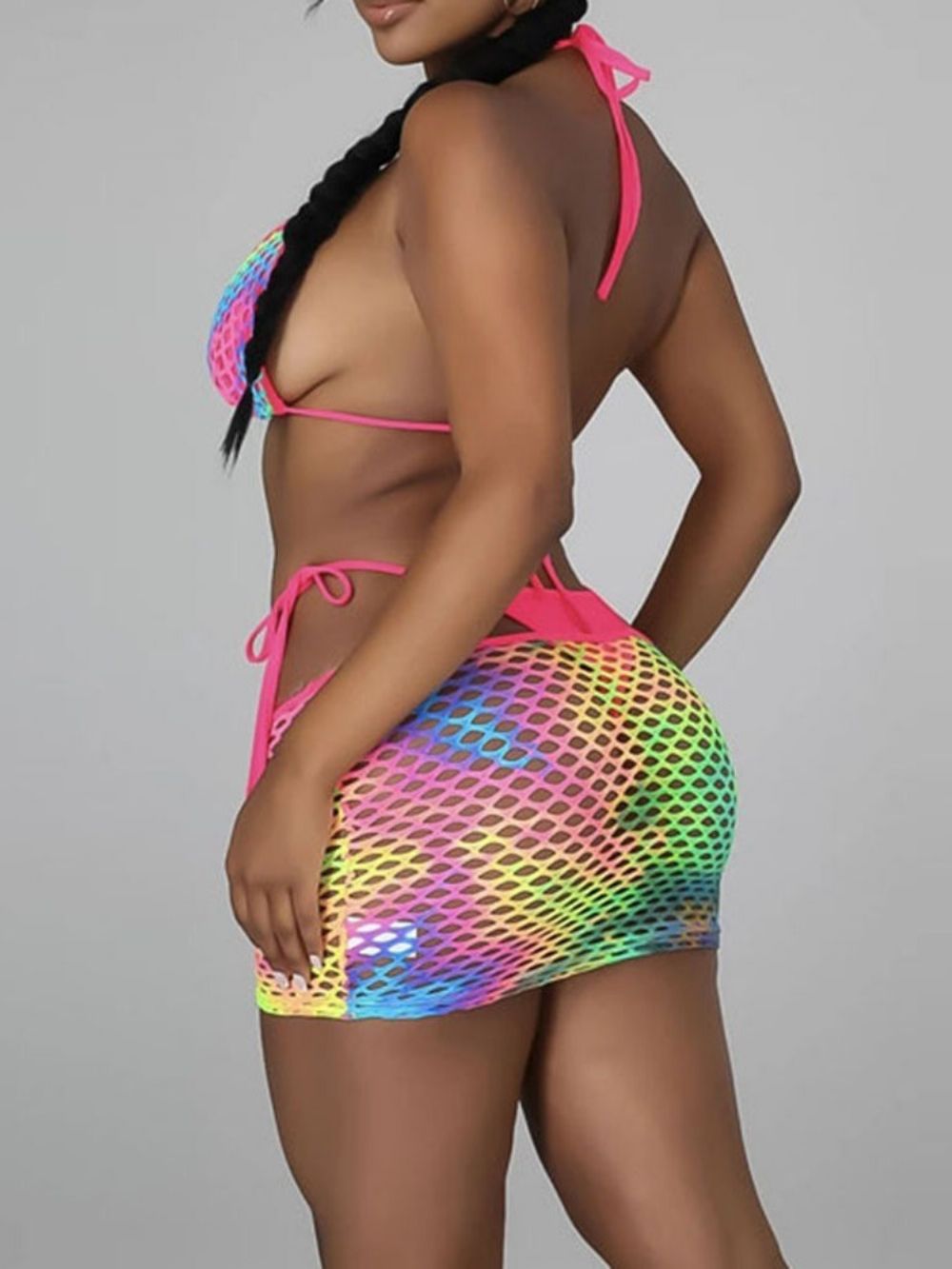 Conjunto Tankini Roupa De Banho Sexy E Vazada Roupa De Praia