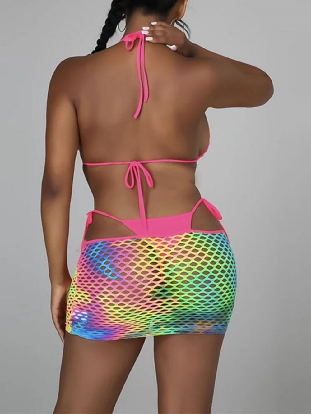 Conjunto Tankini Roupa De Banho Sexy E Vazada Roupa De Praia