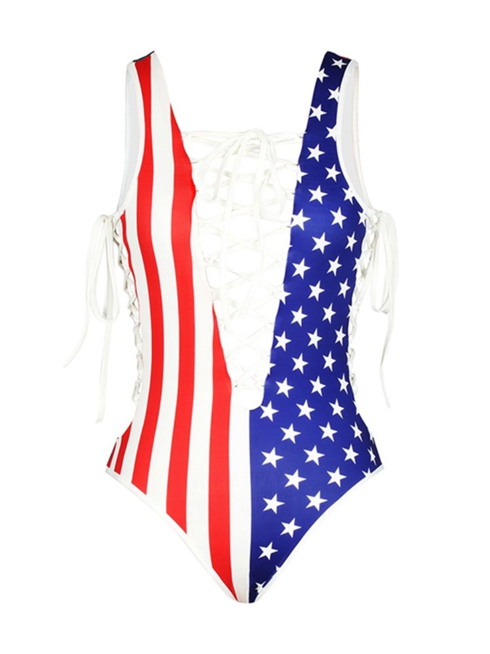 Roupa De Banho Oca Com Estampa De Bandeira Americana Sexy