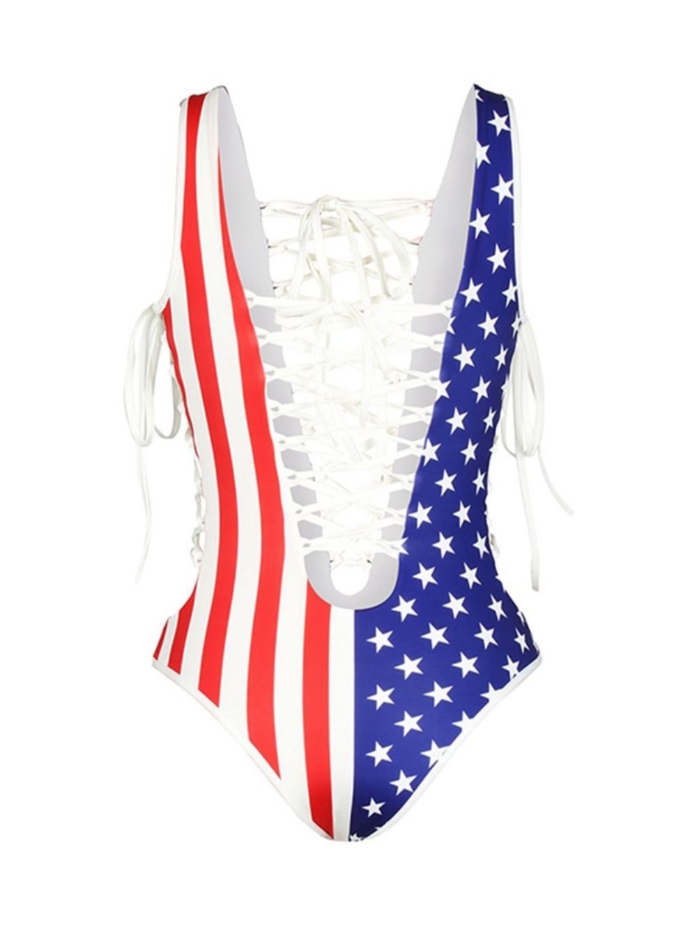 Roupa De Banho Oca Com Estampa De Bandeira Americana Sexy