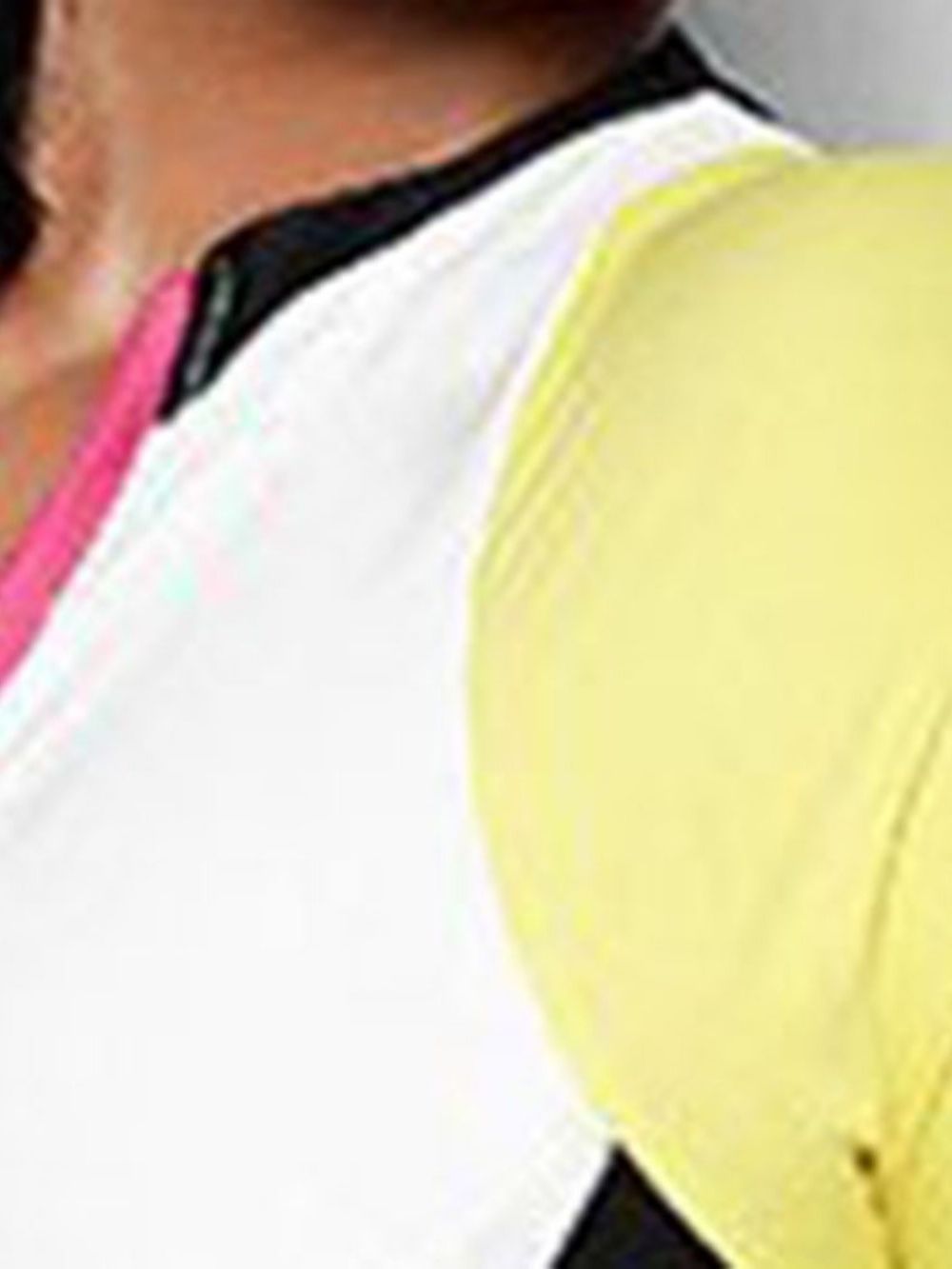 Roupa De Banho Sexy De Uma Peça Color Block