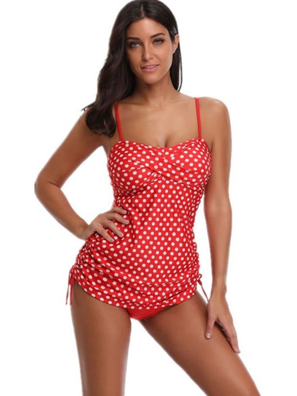 Tankini Feminino Com Estampa De Bolinhas E Look Praia