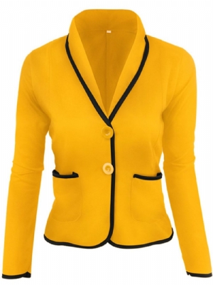 Blazer Feminino Casual De Outono Manga Longa Manga Simples