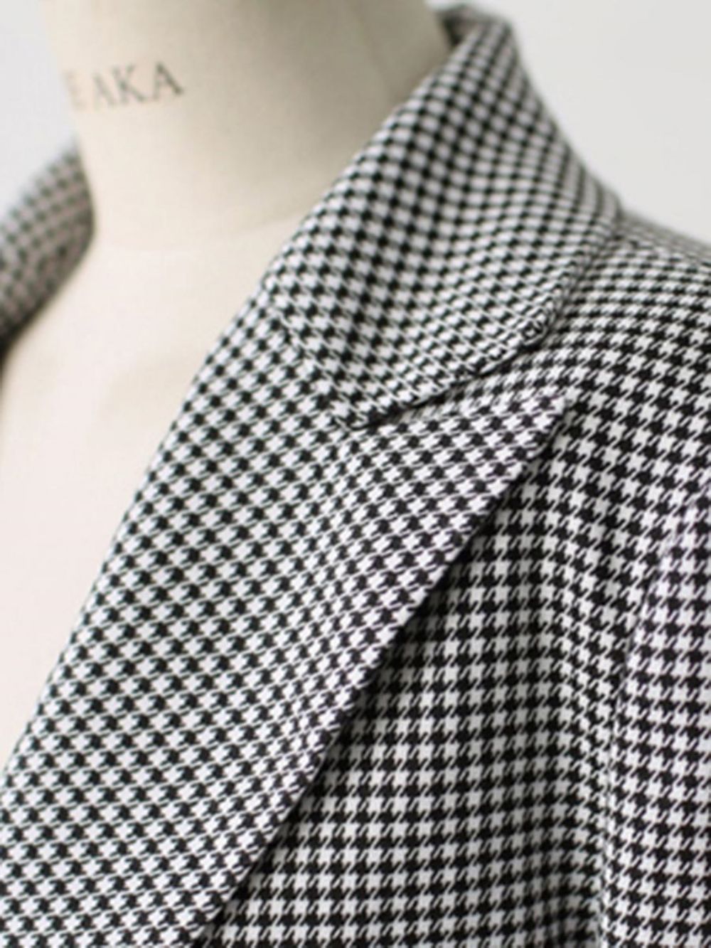 Blazer Houndstooth Feminino Slim Houndstooth Um Botão Feminino Blazer Feminino Houndstooth