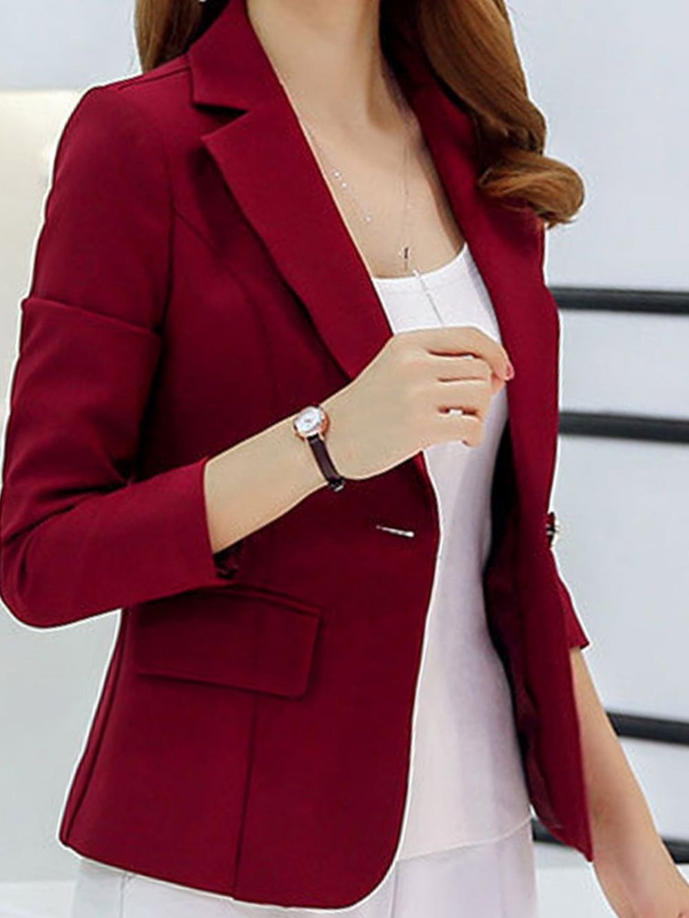 Blazer Simples Slim Feminino