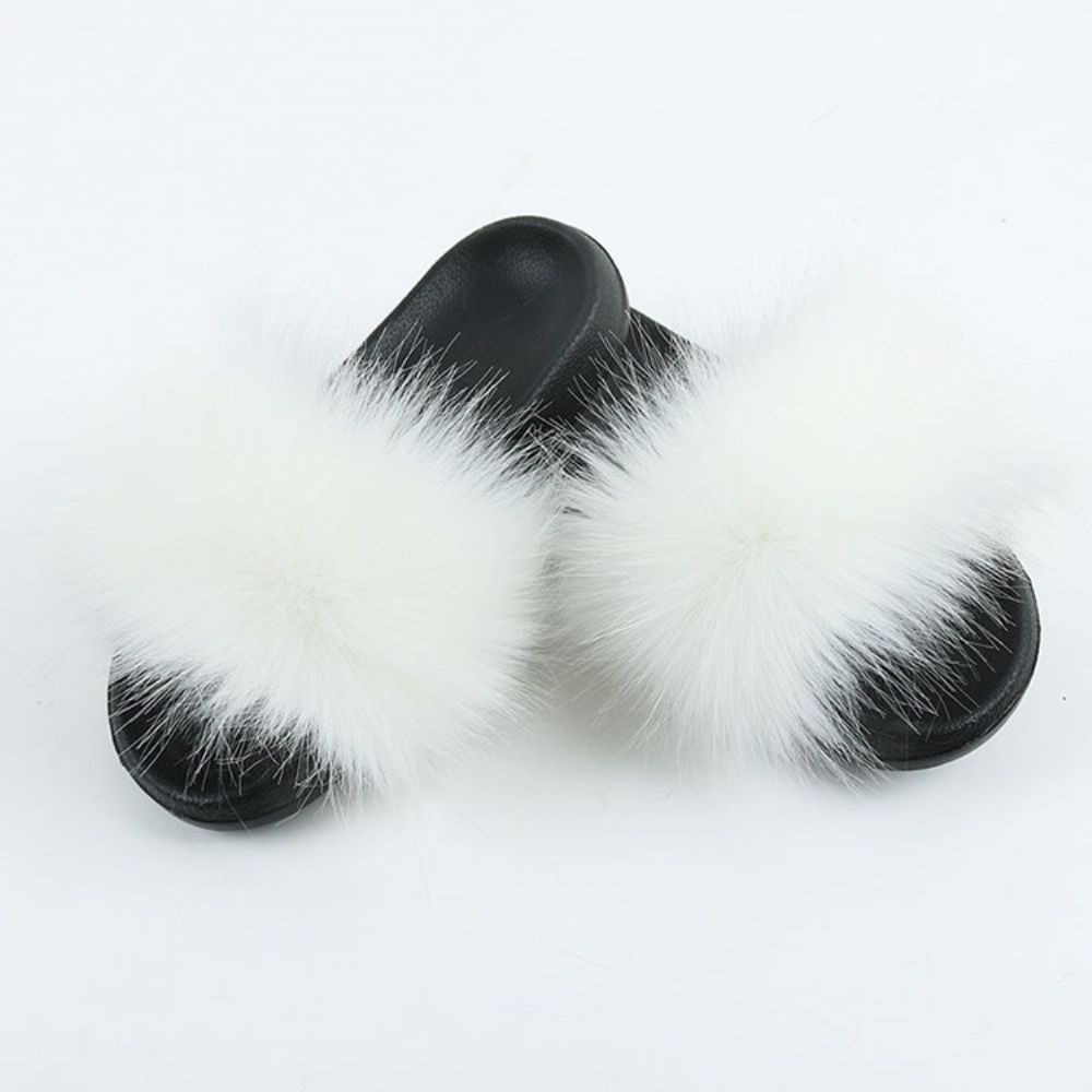 Pompon Flat Com Chinelos Simples Deslizantes