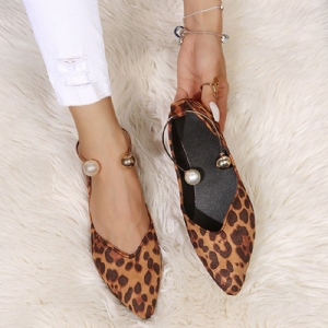 Sapatilhas Estampadas Com Sapatos Finos Femininos Leopardo