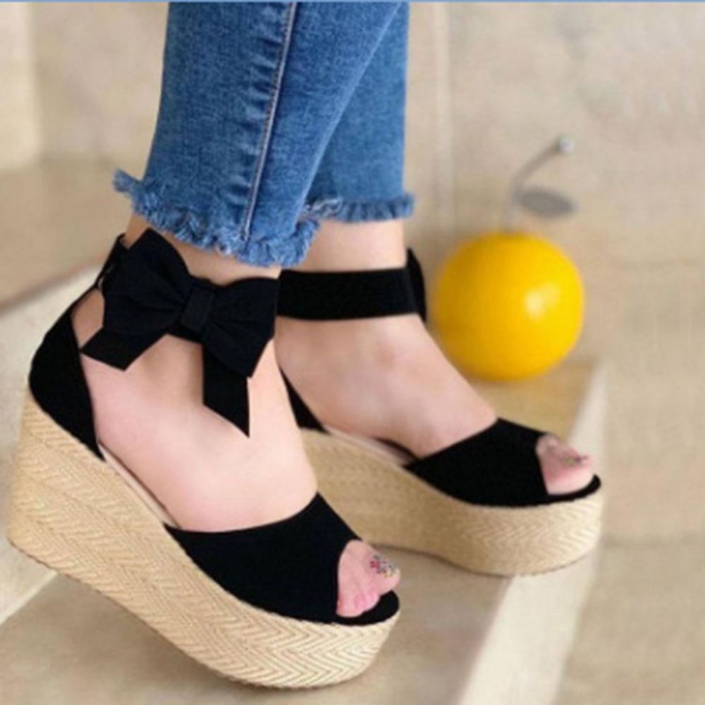 Tênis Femininos Finos Com Fivela Peep Toe Tecido Decote Baixo