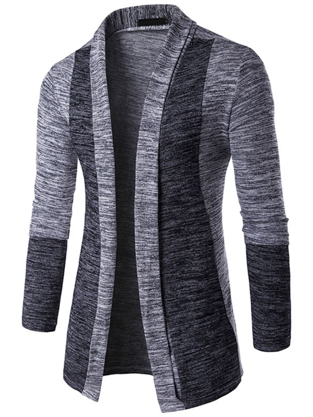 Color Block Cardigan Casual Malha Masculina