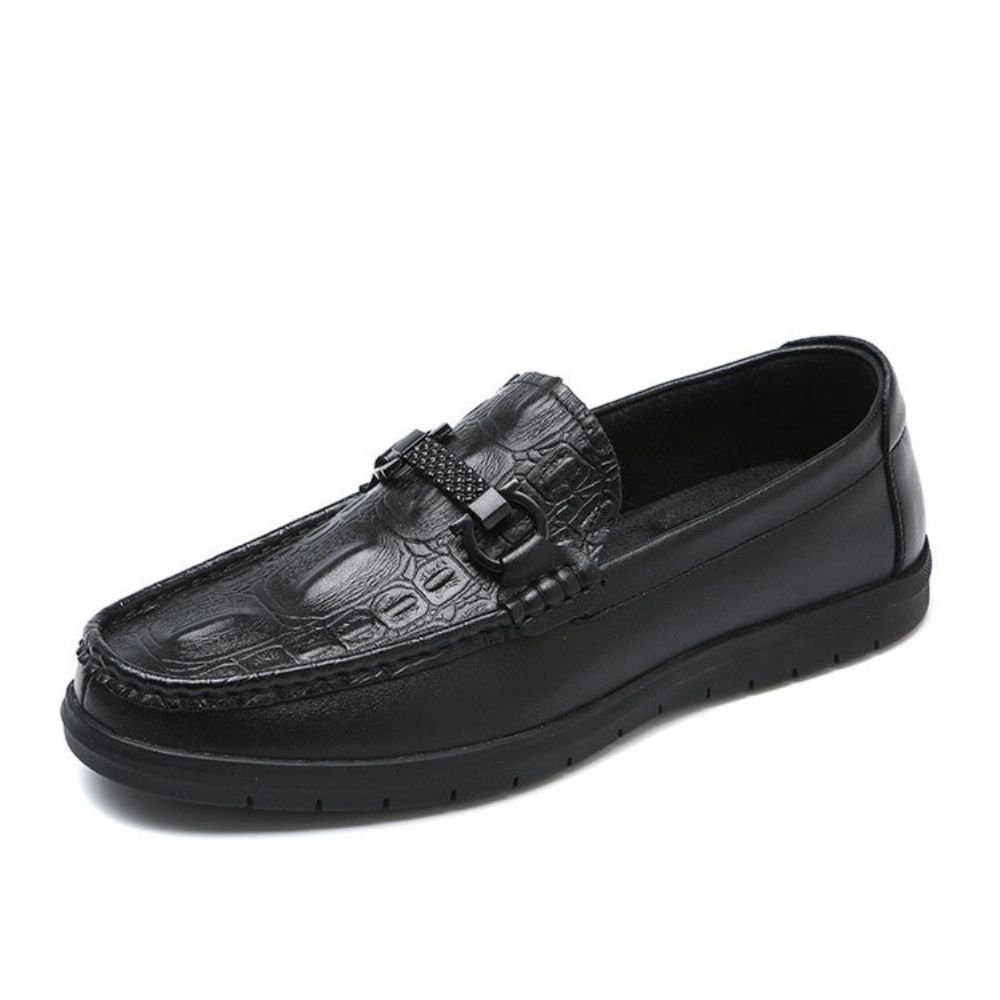 Sapatos Casuais Masculinos Pu Slip-On Com Cano Baixo