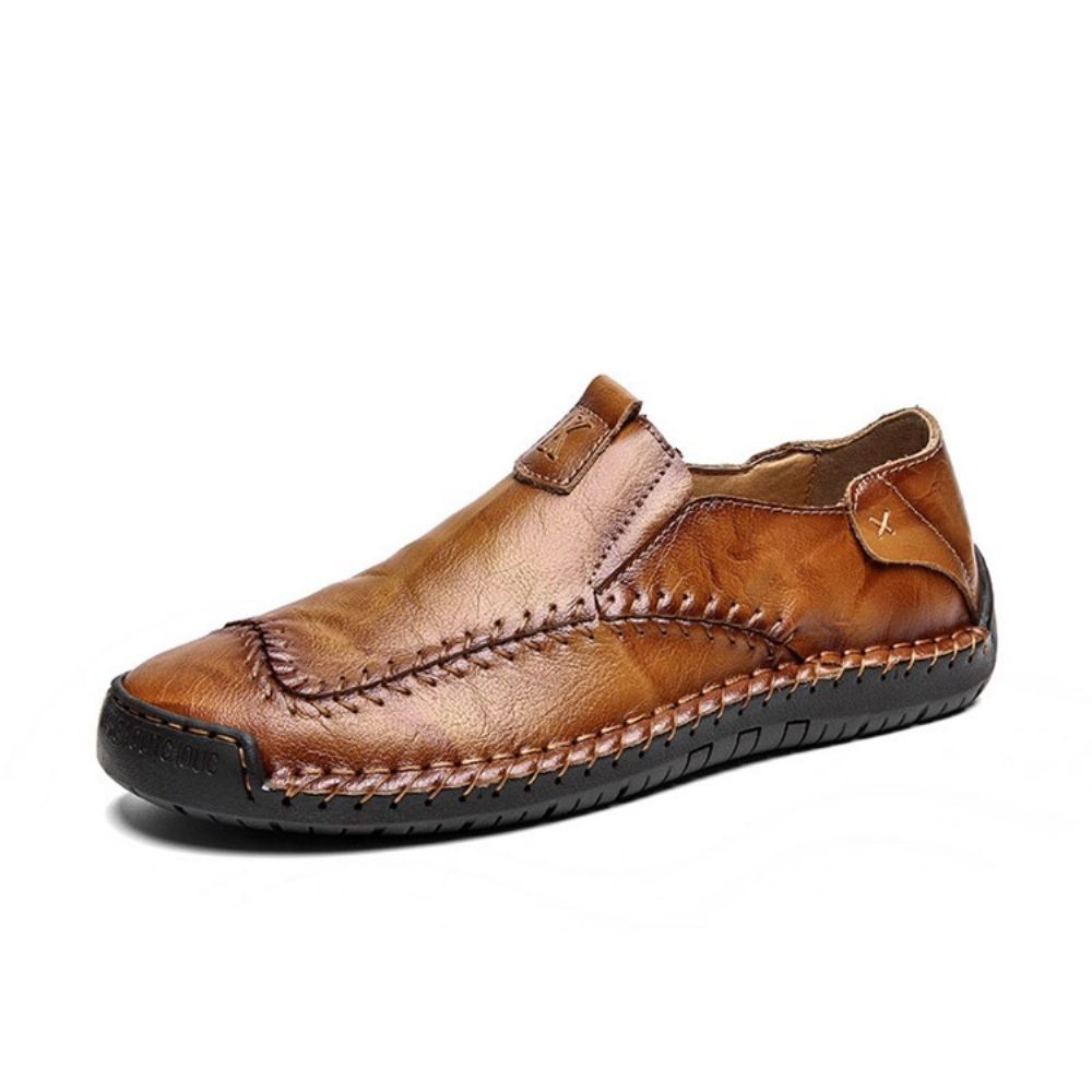 Sapatos Masculinos Simples De Bico Redondo Liso