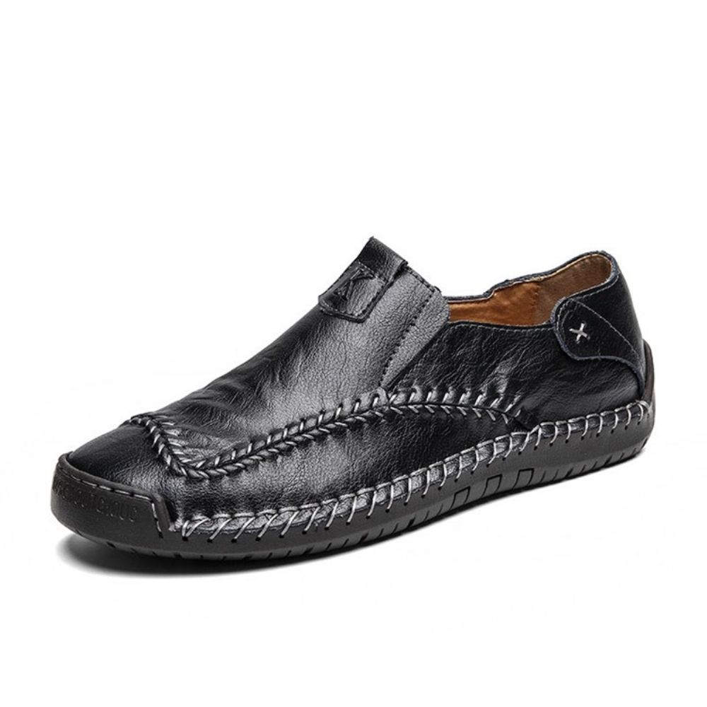 Sapatos Masculinos Simples De Bico Redondo Liso