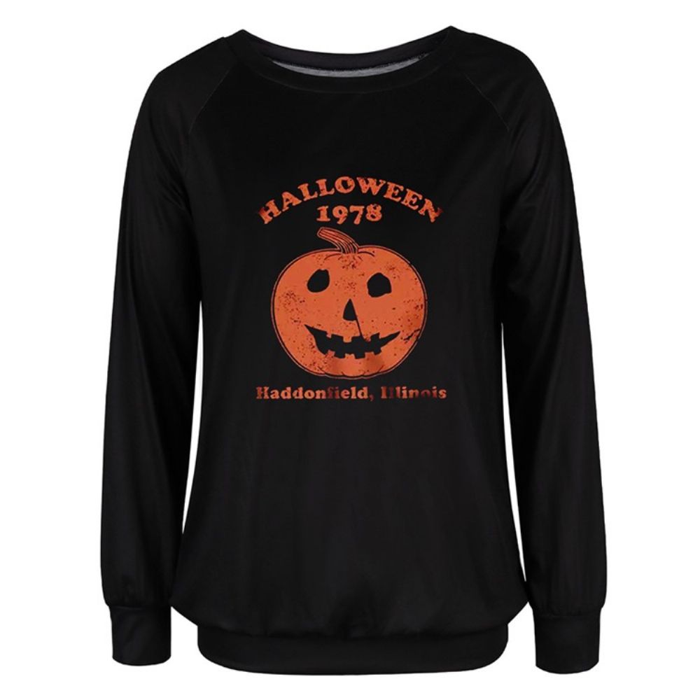 Moletom Com Capuz De Caveira Com Estampa De Halloween Manga Raglan Gola Redonda Manga Longa