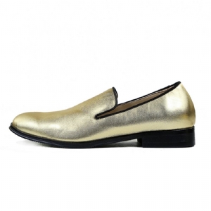 Oxfords Masculinos Com Decote Baixo Dourado