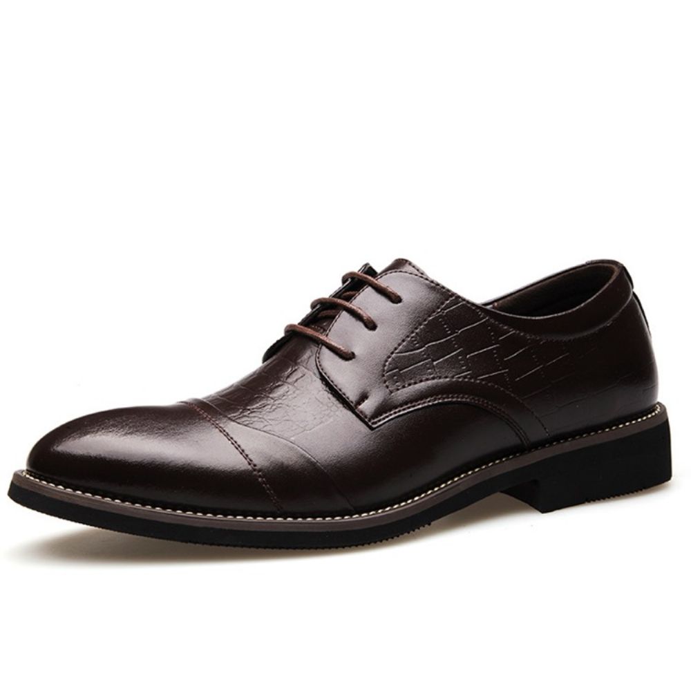 Oxfords Masculinos Croco Point Toe