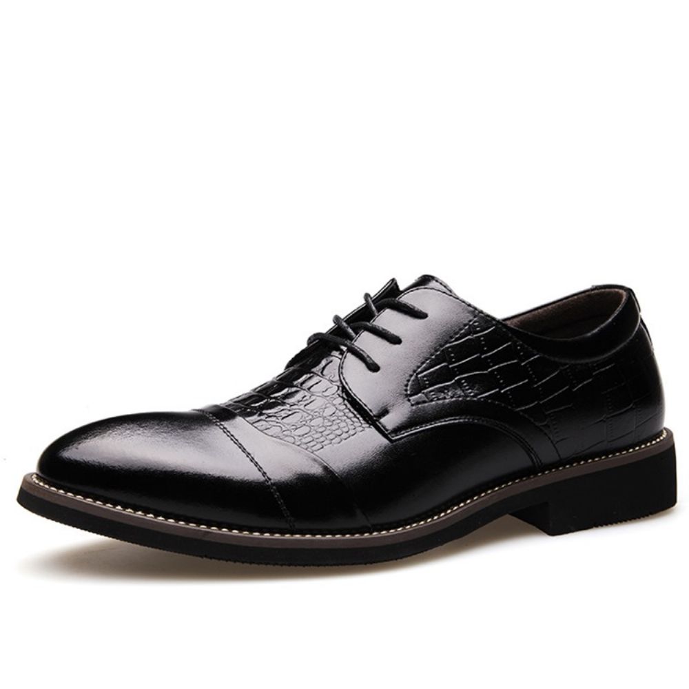 Oxfords Masculinos Croco Point Toe