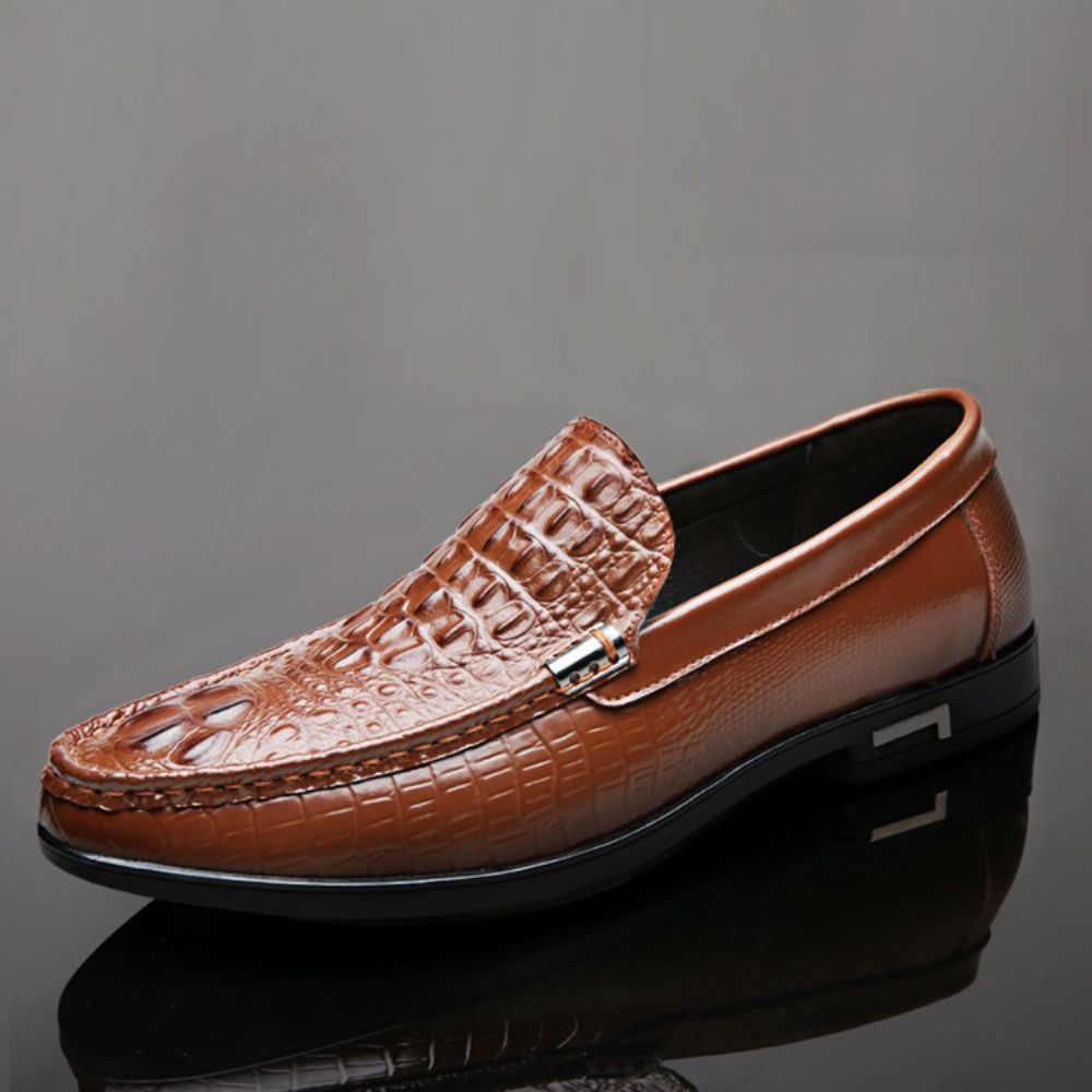 Sapatos Masculinos Com Decote Baixo E Decote Redondo Lisos Oxfords