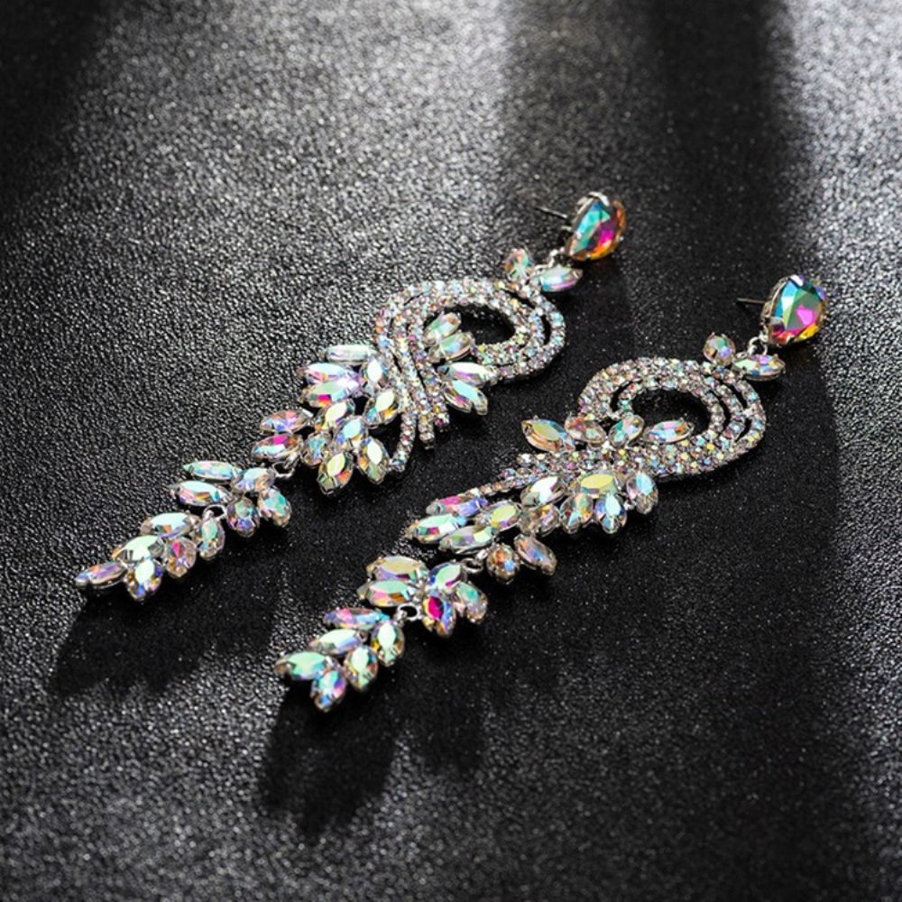 Brincos De Moda De Aniversário De Diamante Com Strass