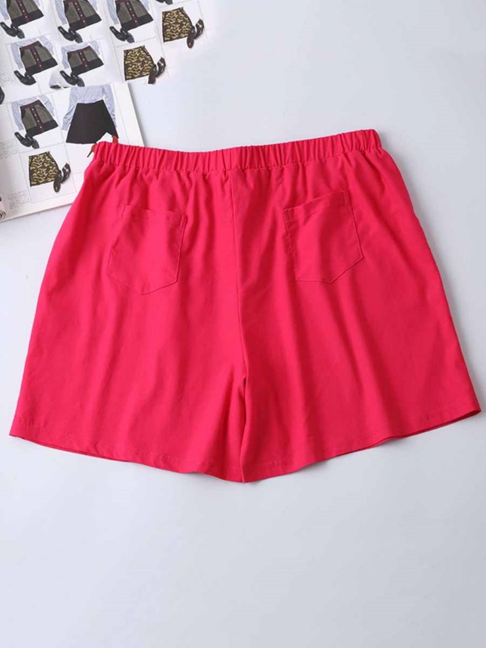 Calças Esportiva De Verão Com Bolsos Femininos Plus Size Shorts Lisos