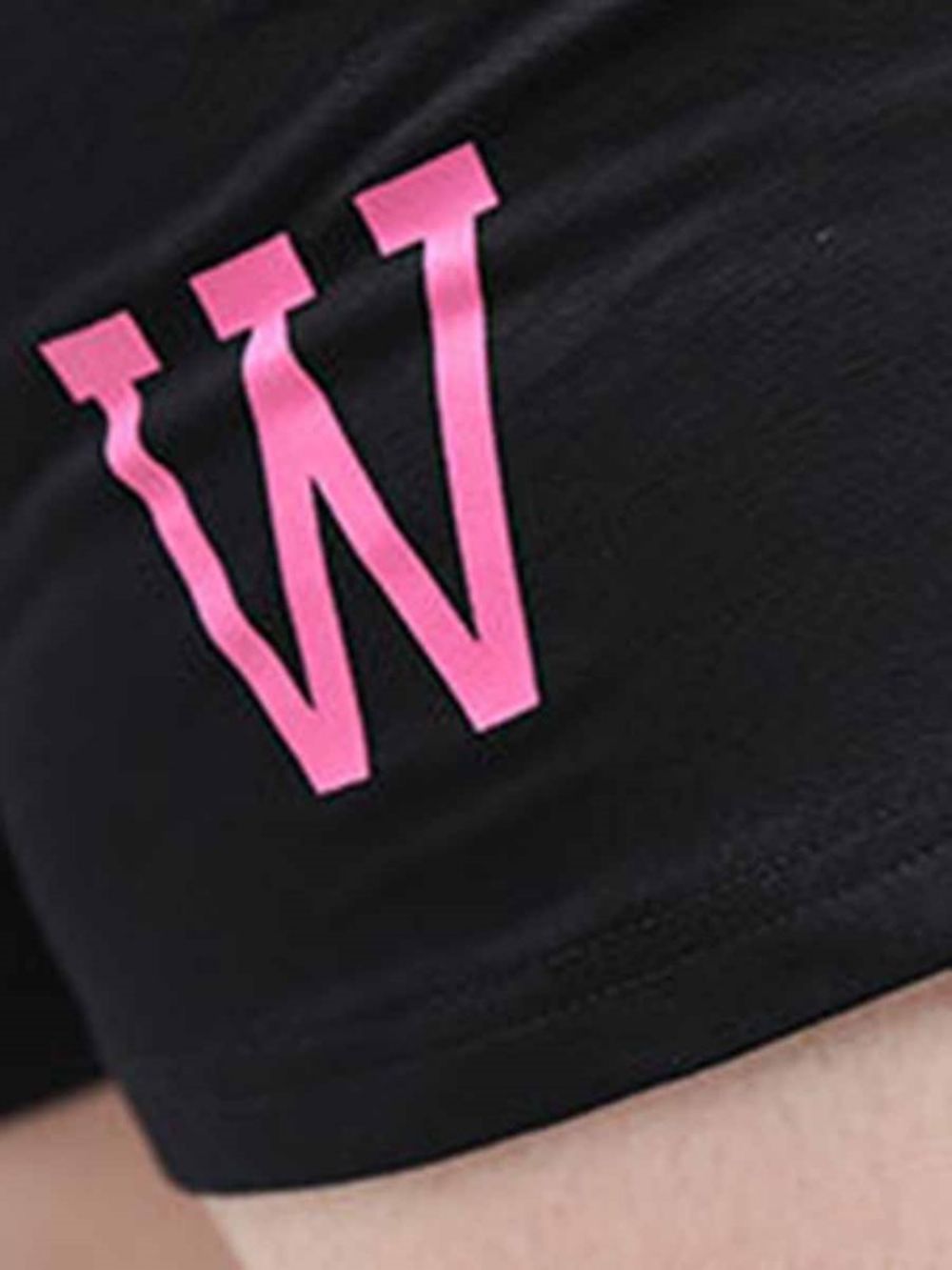 Shorts Feminino Com Bolsos Tamanho Grande Letra Corrida Ioga Esportivo