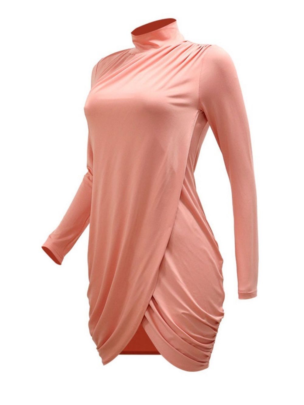 Vestido Bodycon Manga Longa Assimétrica Assimétrica Primavera