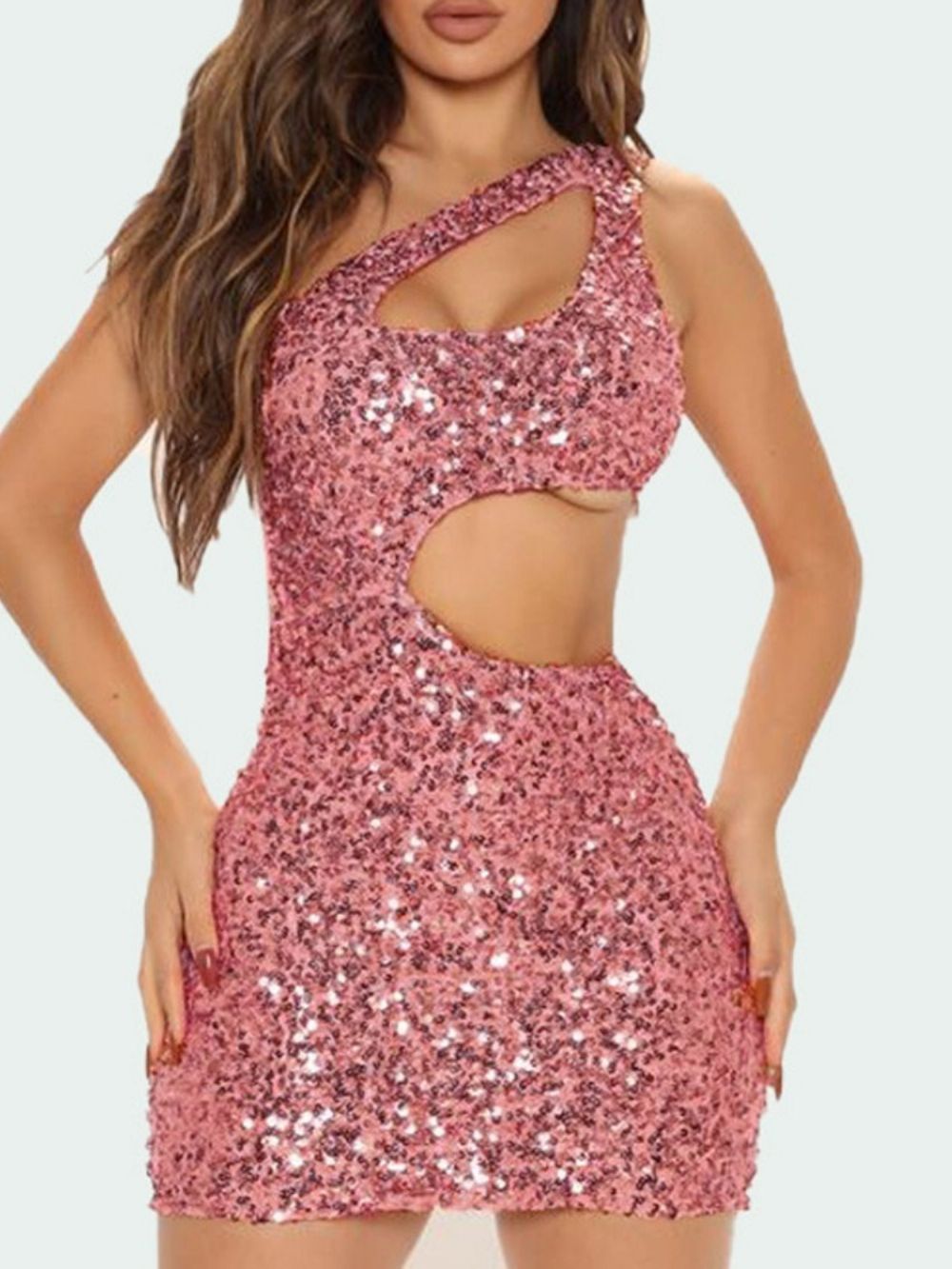 Vestido Ocidental De Verão Sem Mangas Com Lantejoulas Acima Do Joelho