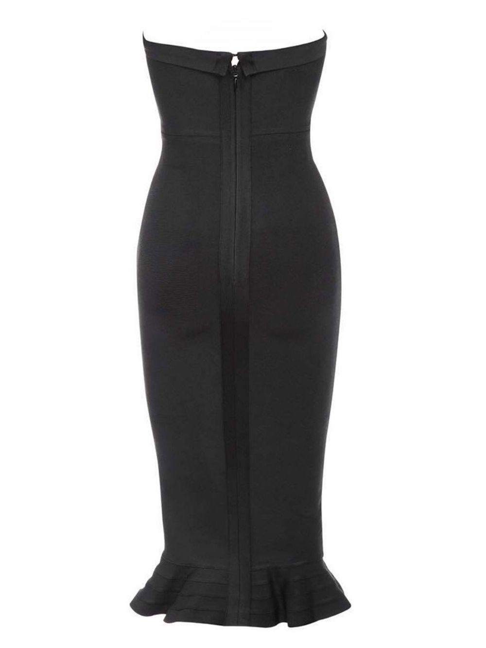 Vestido Sexy Sem Mangas E Sem Alças Simples Lápis