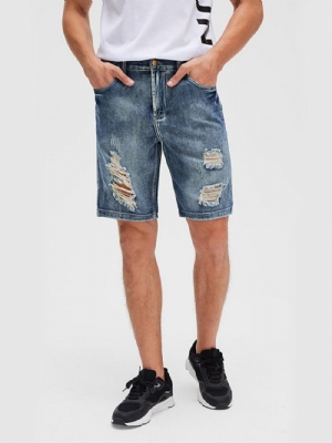 Calça Jeans Masculina Casual Reta Simples Com Bolso