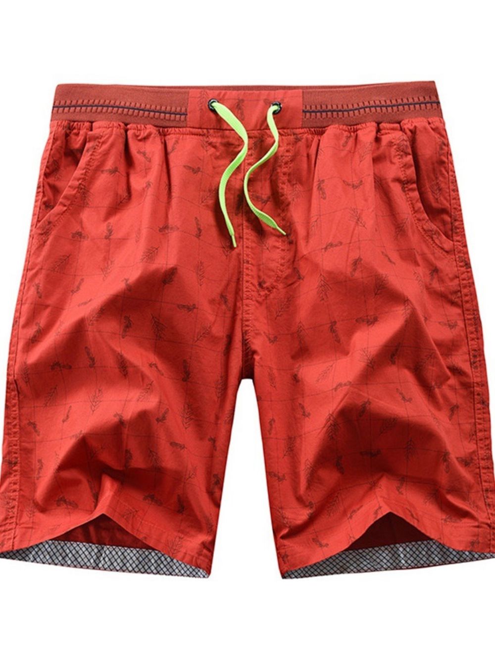 Calça Masculina Casual Reta Com Cadarço Lisa Cintura Média Com Cadarço