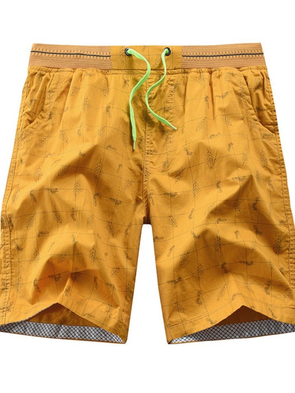 Calça Masculina Casual Reta Com Cadarço Lisa Cintura Média Com Cadarço