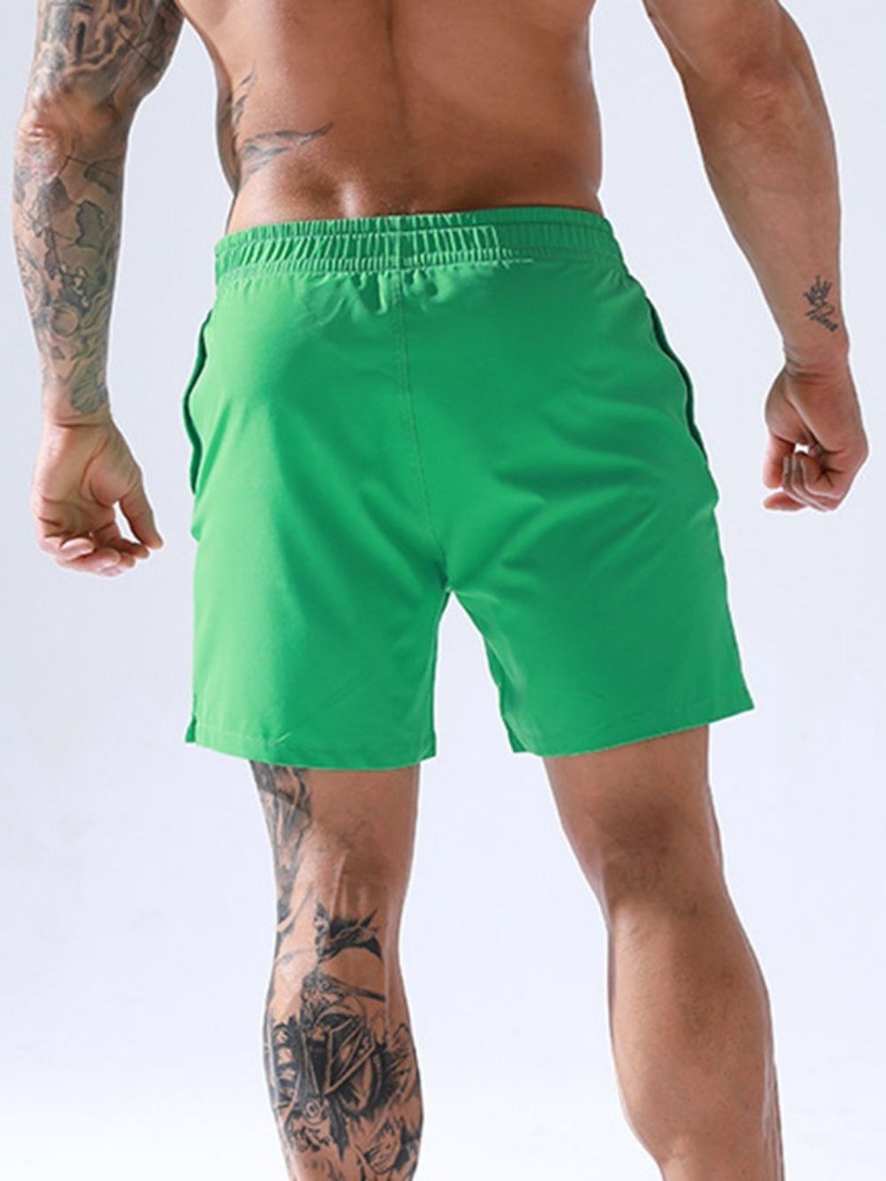 Short Masculino Casual Com Cadarço Liso Com Cadarço