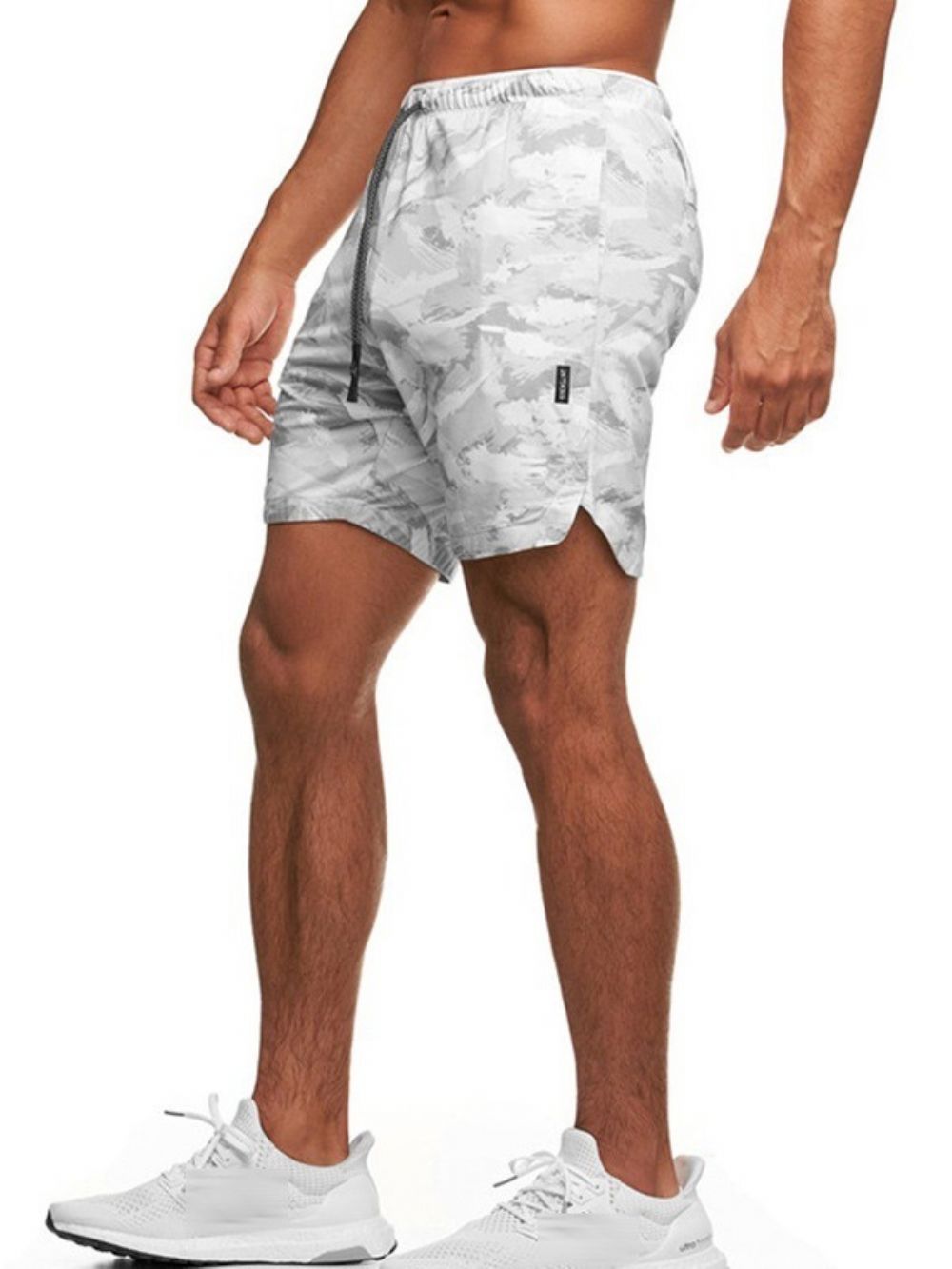 Short Masculino Casual Com Estampa De Camuflagem Slim E Cintura Média