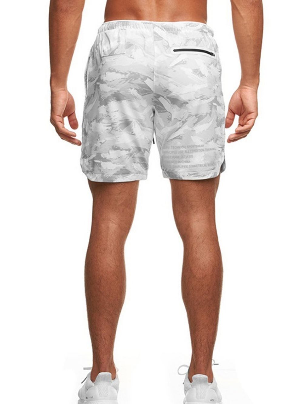 Short Masculino Casual Com Estampa De Camuflagem Slim E Cintura Média