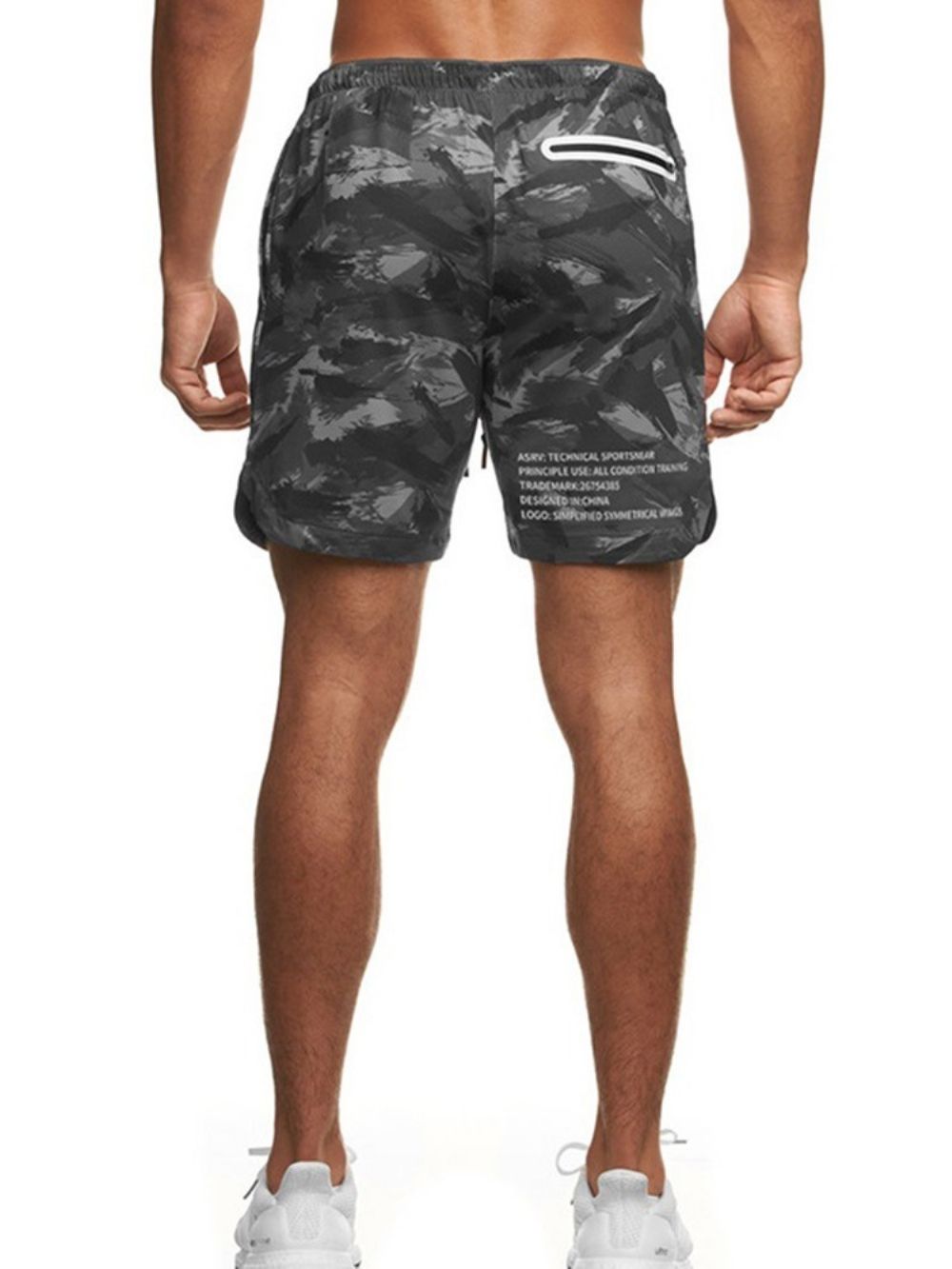 Short Masculino Casual Com Estampa De Camuflagem Slim E Cintura Média