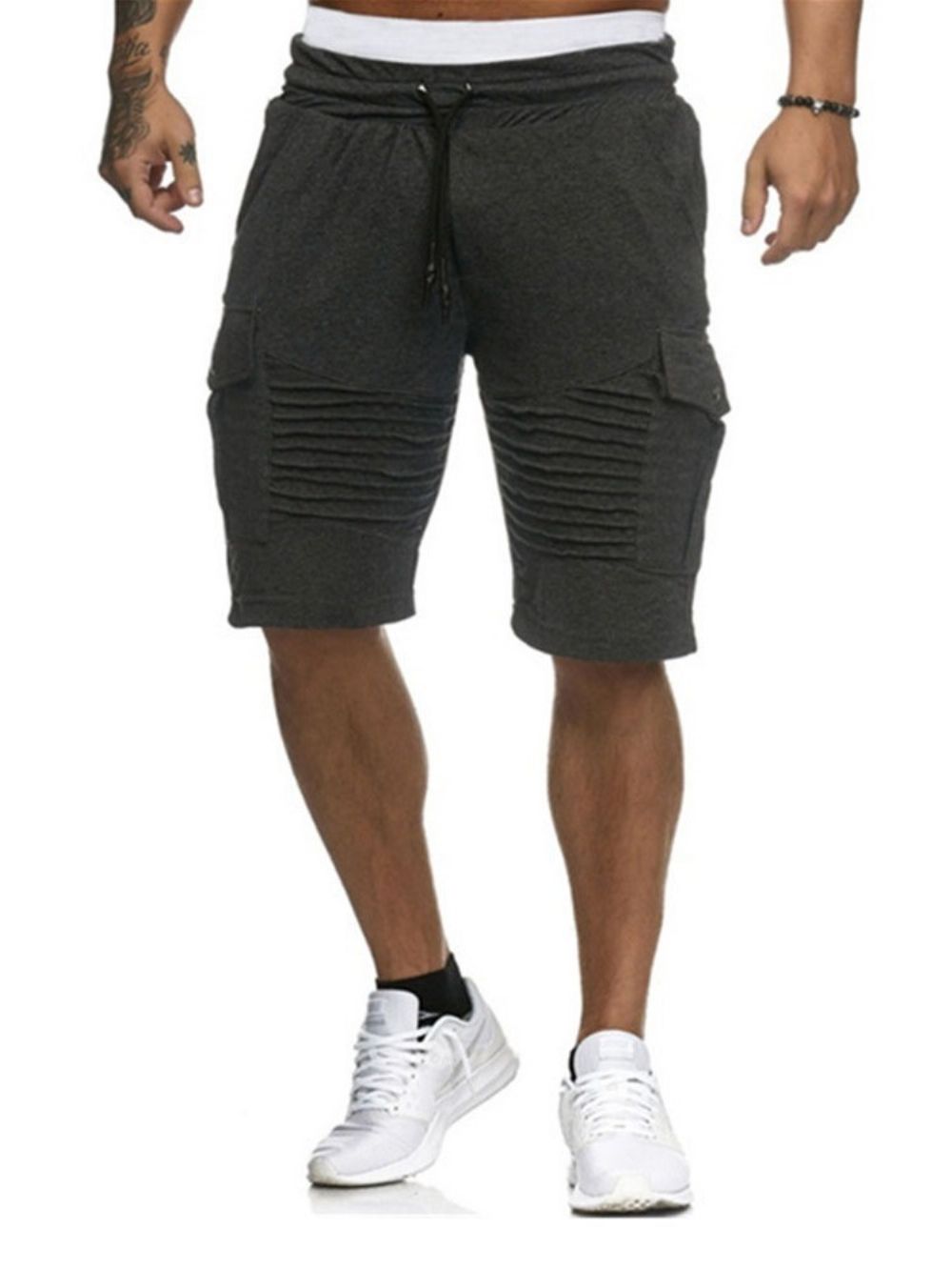 Short Masculino Casual Harém Solto Cintura Baixa Casual