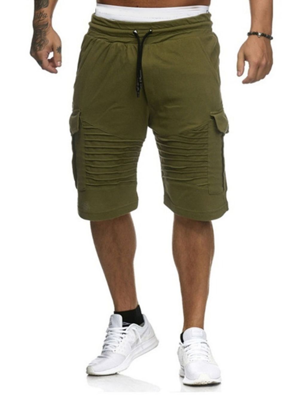 Short Masculino Casual Harém Solto Cintura Baixa Casual