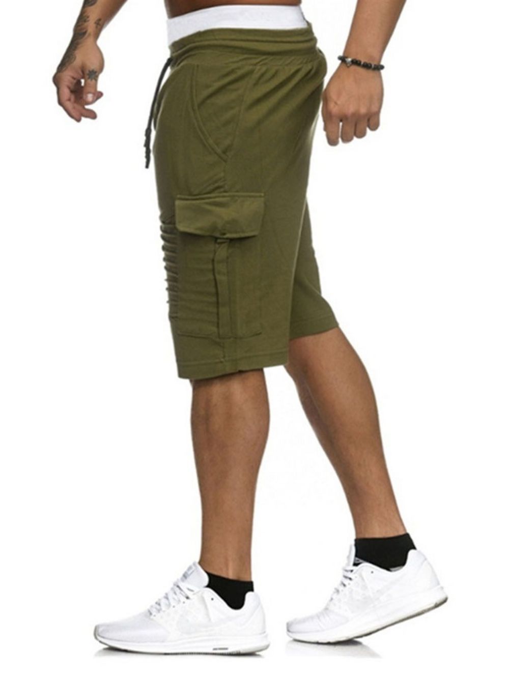 Short Masculino Casual Harém Solto Cintura Baixa Casual