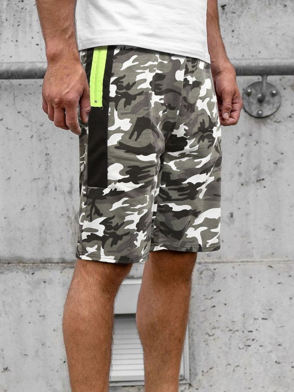 Short De Praia Masculino De Bolso Reto Camuflado