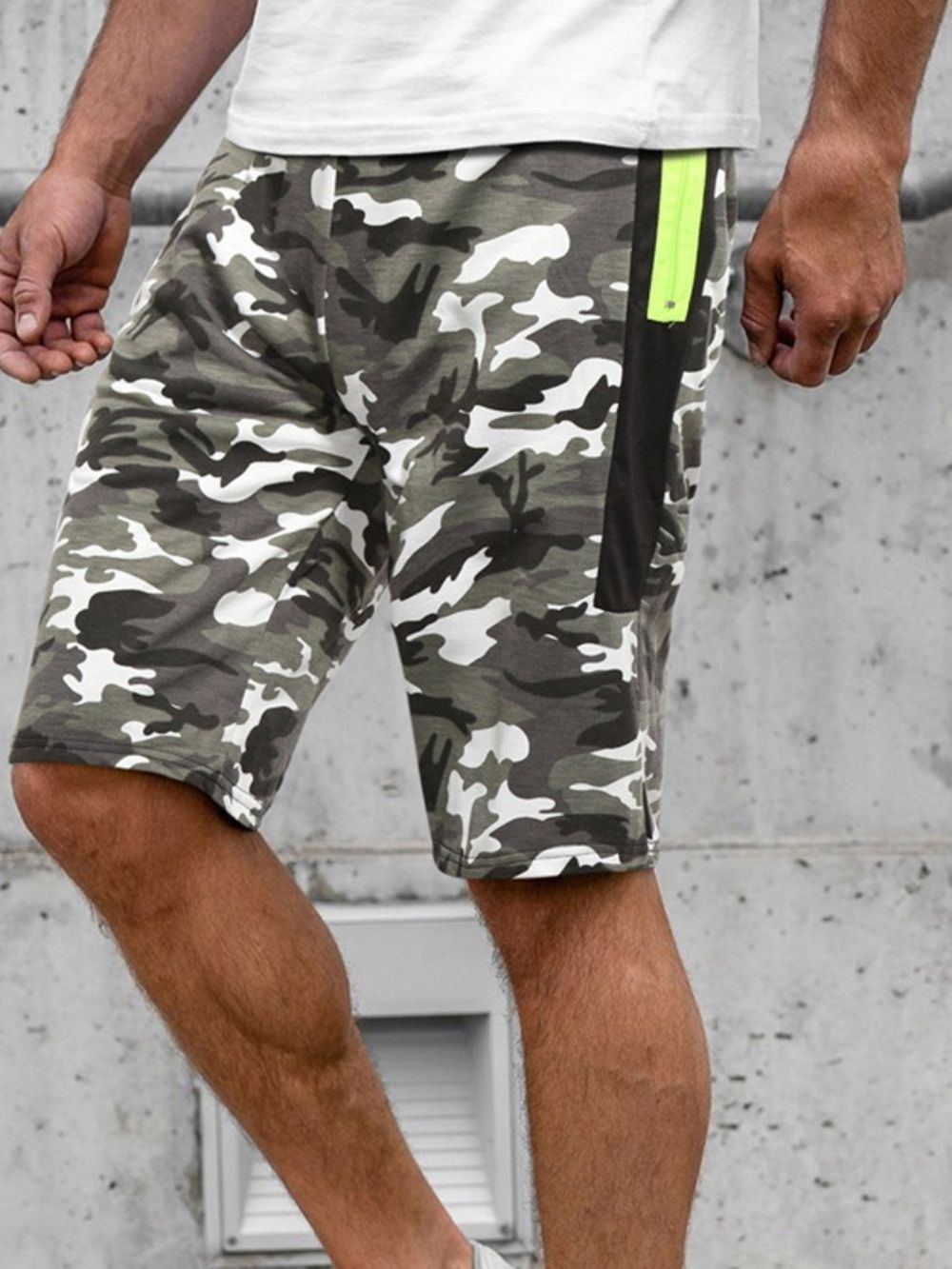 Short De Praia Masculino De Bolso Reto Camuflado