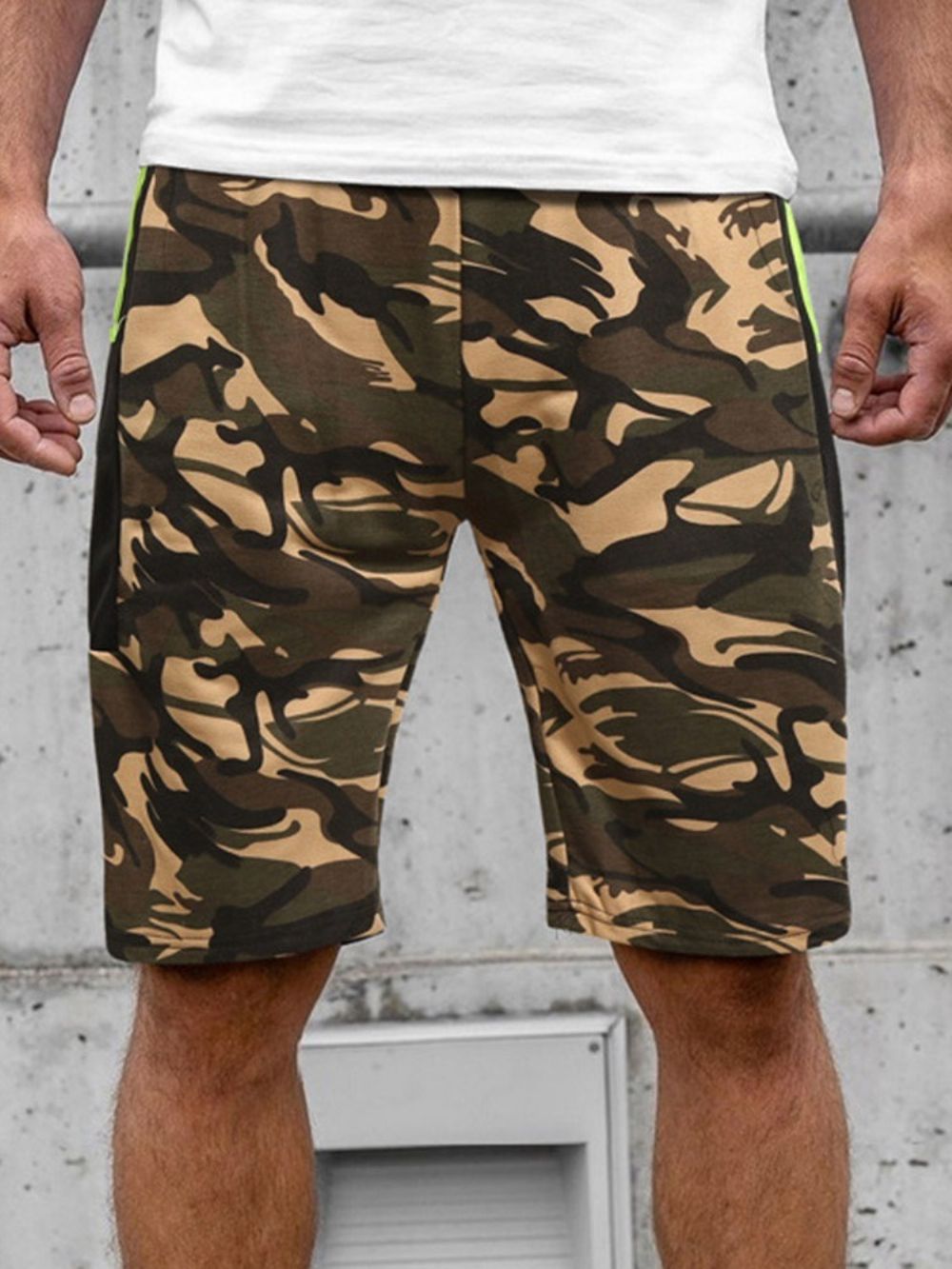 Short De Praia Masculino De Bolso Reto Camuflado