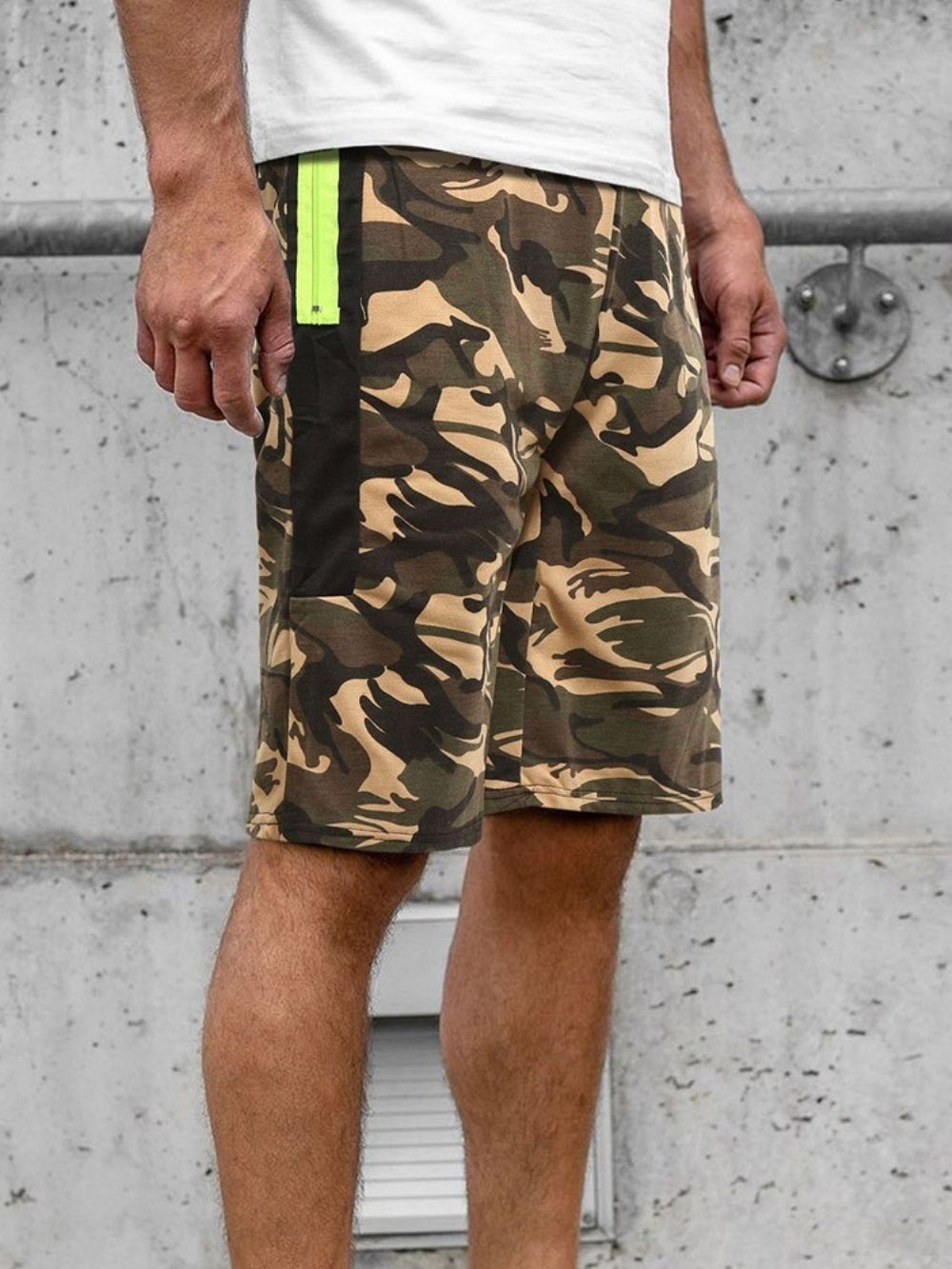 Short De Praia Masculino De Bolso Reto Camuflado