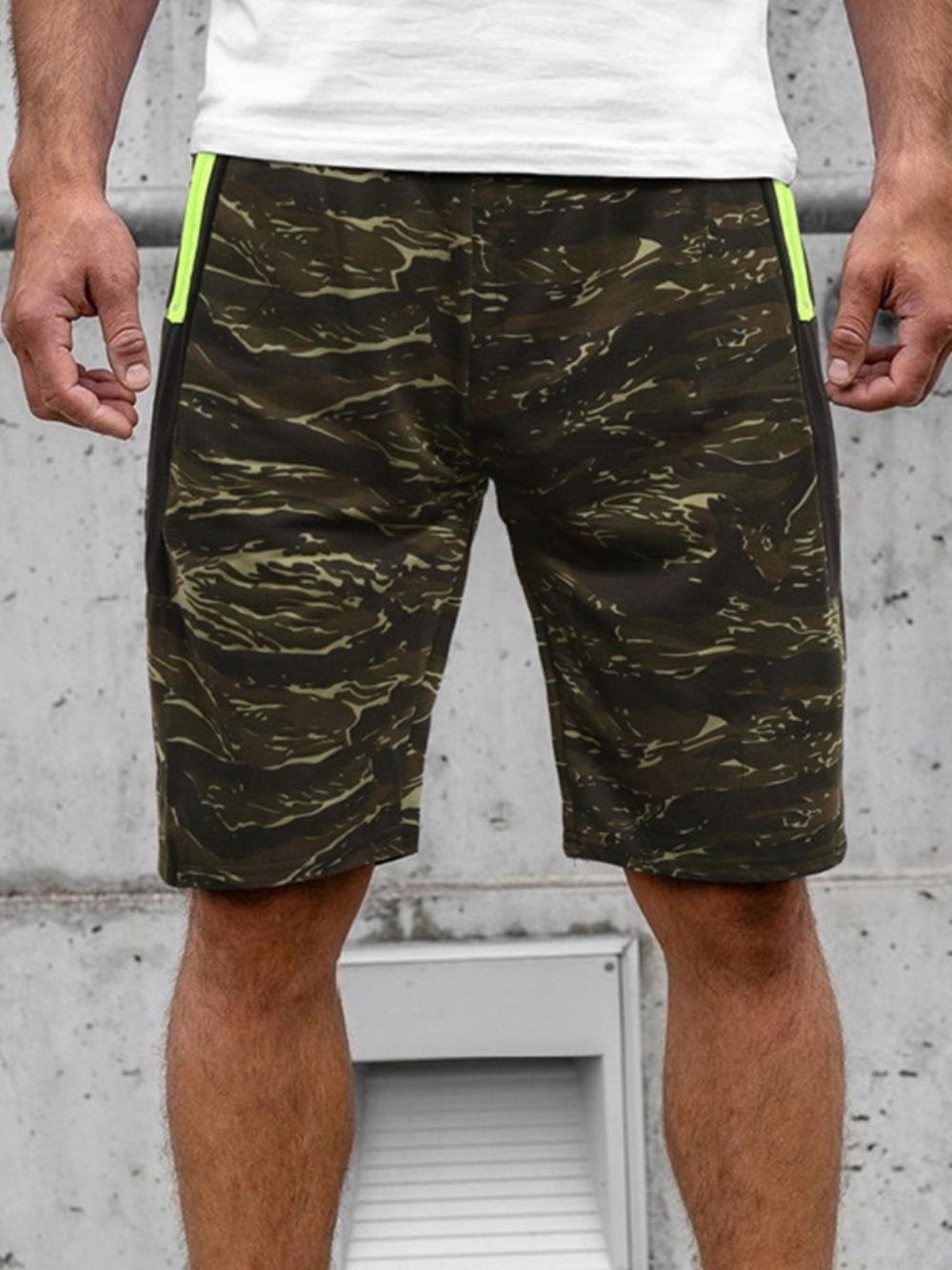 Short De Praia Masculino De Bolso Reto Camuflado