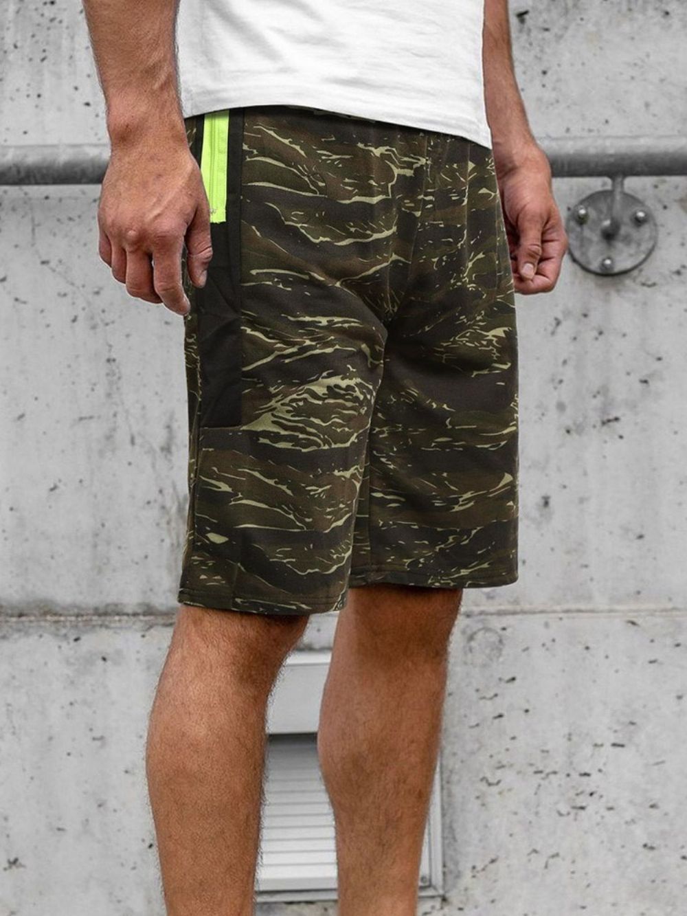 Short De Praia Masculino De Bolso Reto Camuflado