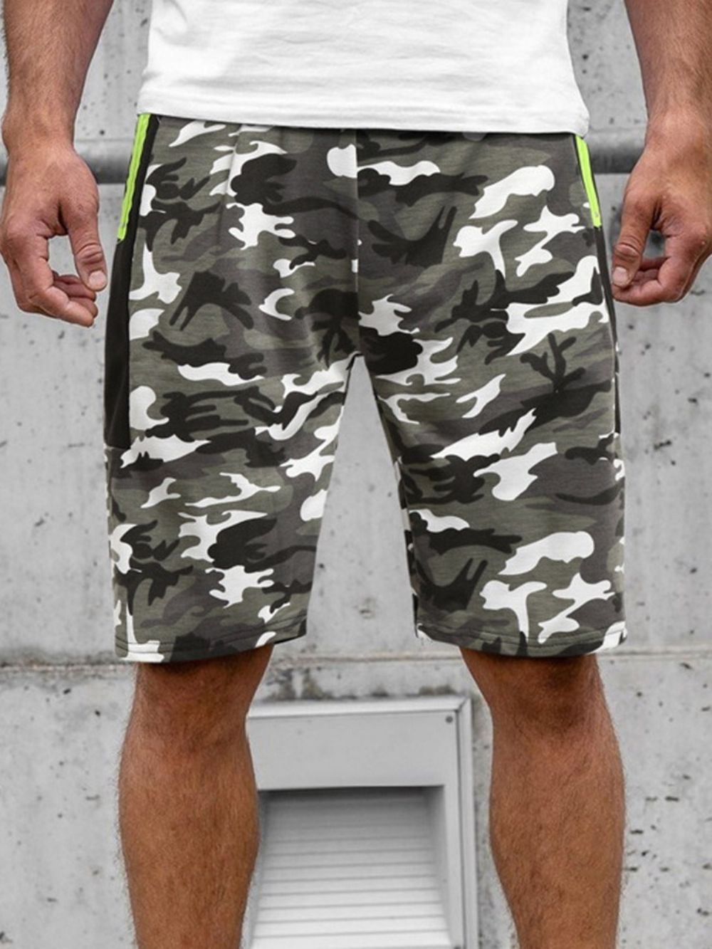 Short De Praia Masculino De Bolso Reto Camuflado