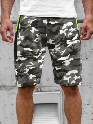 Short De Praia Masculino De Bolso Reto Camuflado