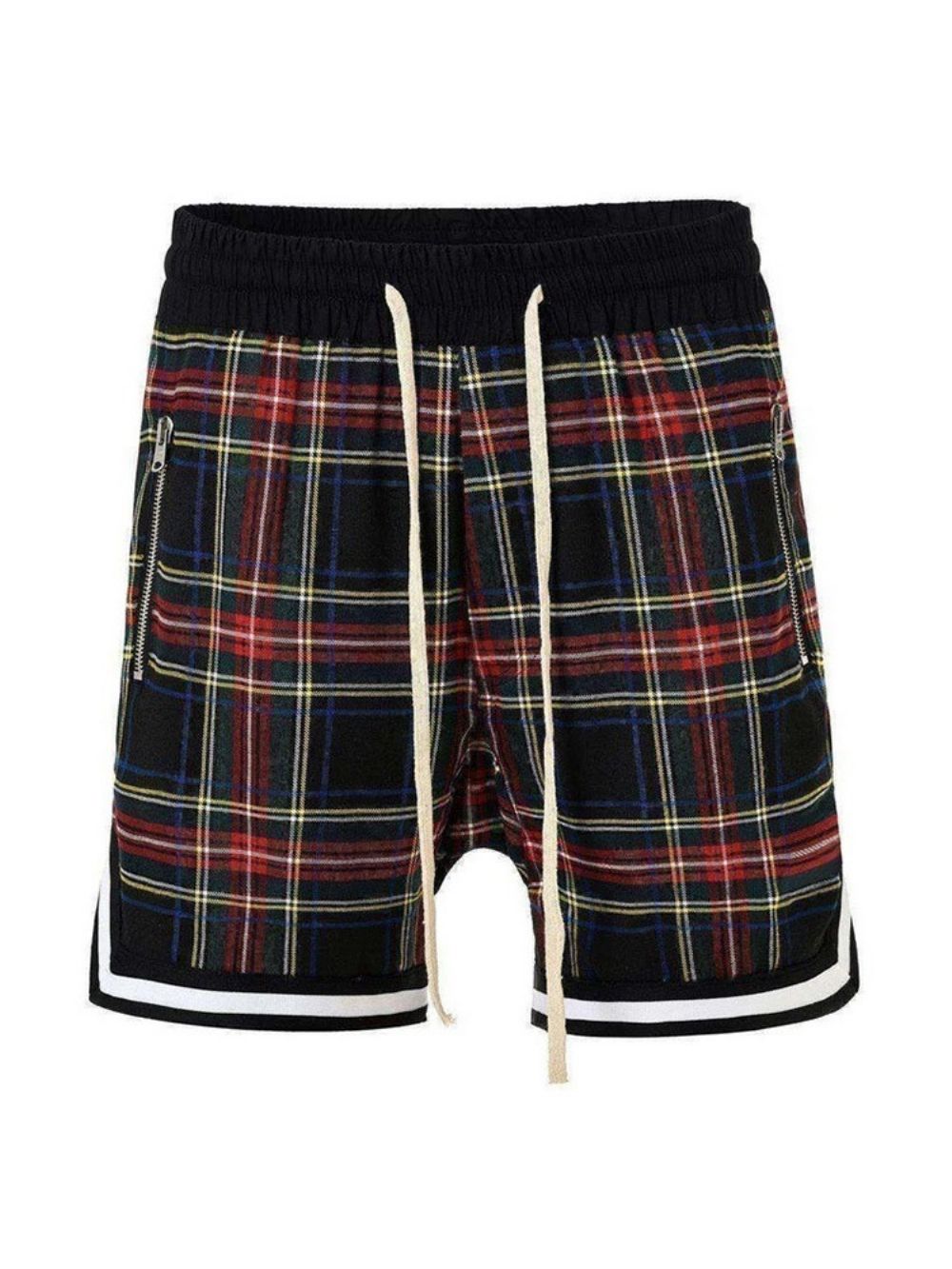 Short Xadrez Casual Solto Com Cadarço