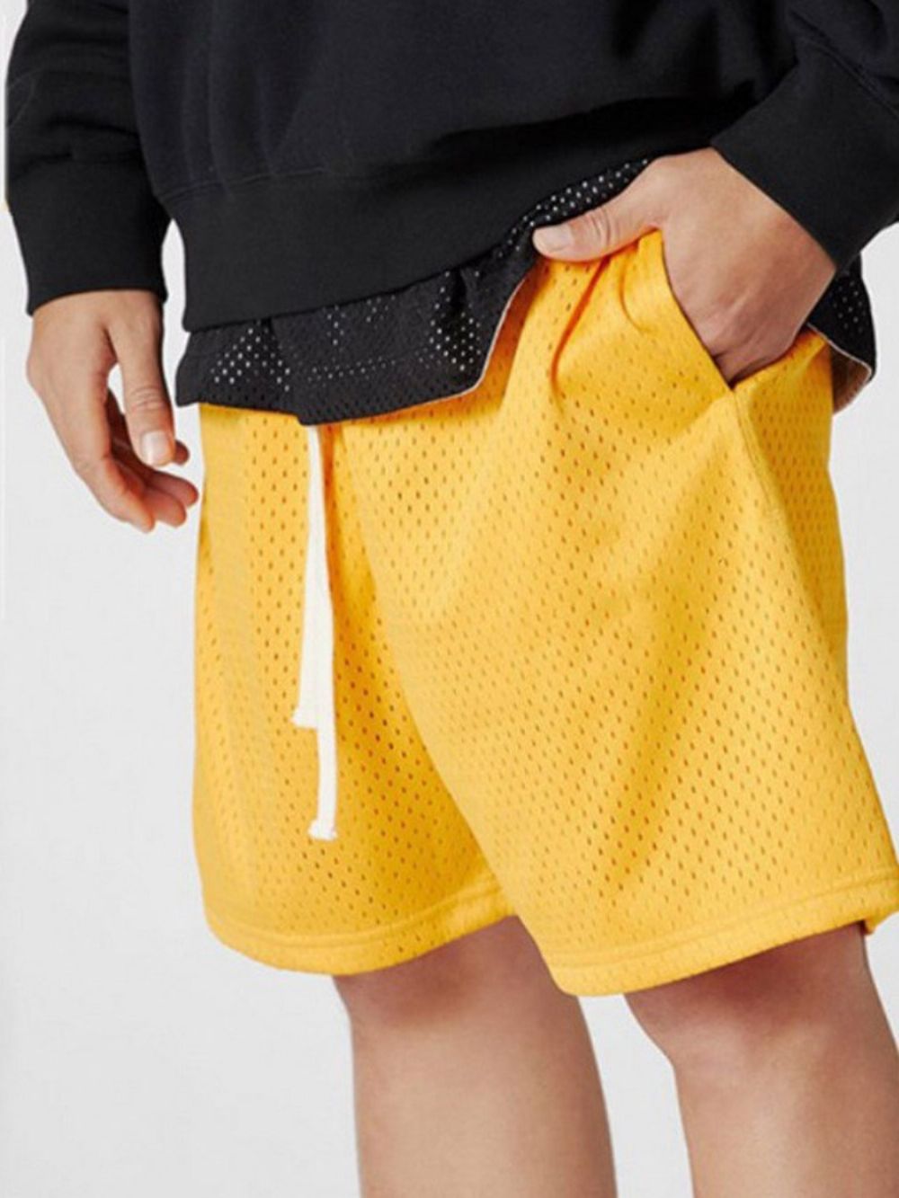 Shorts Esportivos Lisos Com Cadarço Com Cadarço